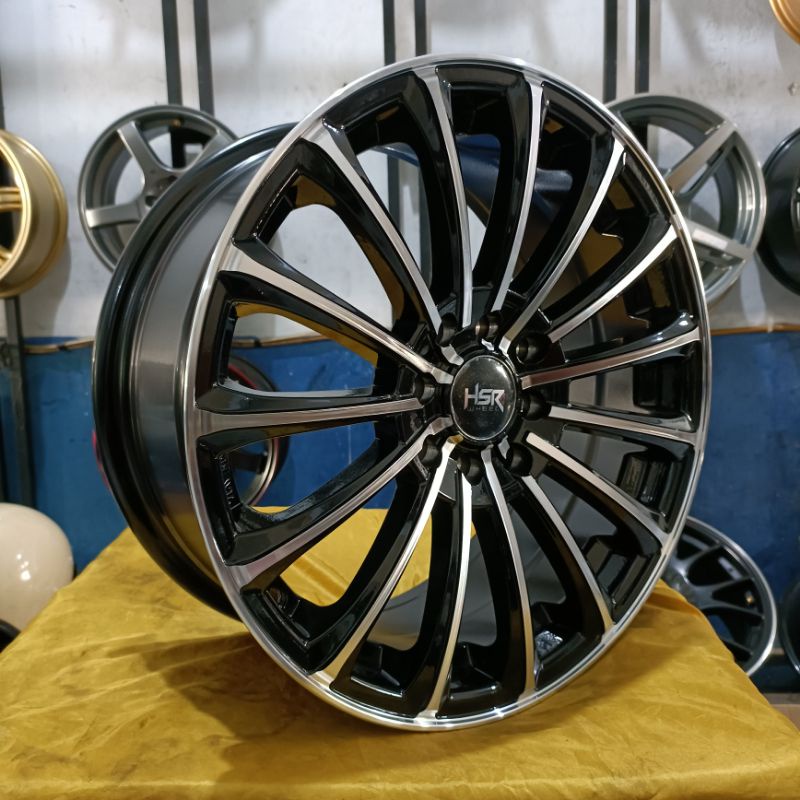 pelek Mobil Ring 16 buat Brio Vios Vios Avanza lebar 7 Hitam Polish