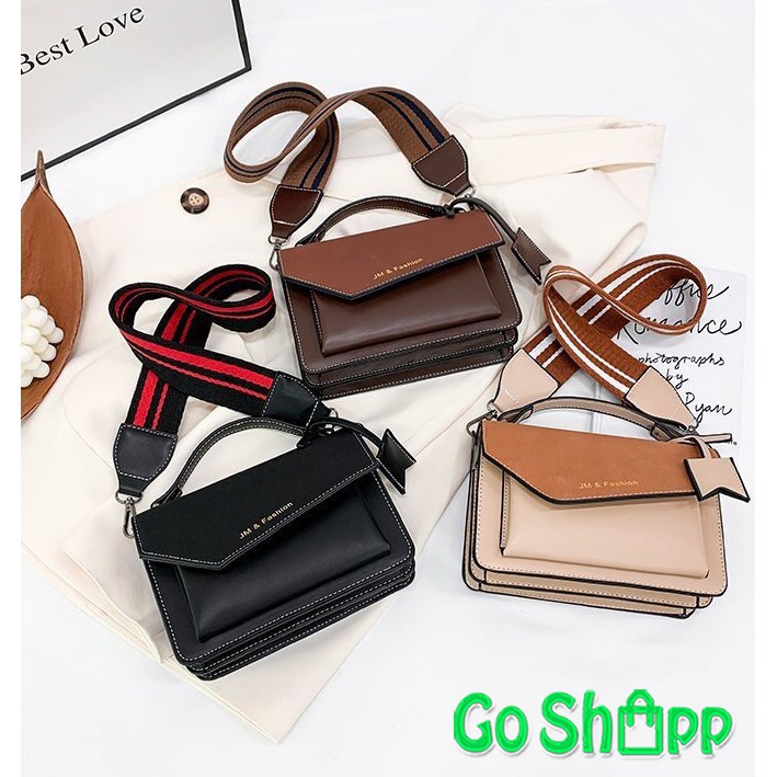 Tas Selempang Wanita Terbaru 2 Tali JM Fashion Bahan Kulit PU Premium