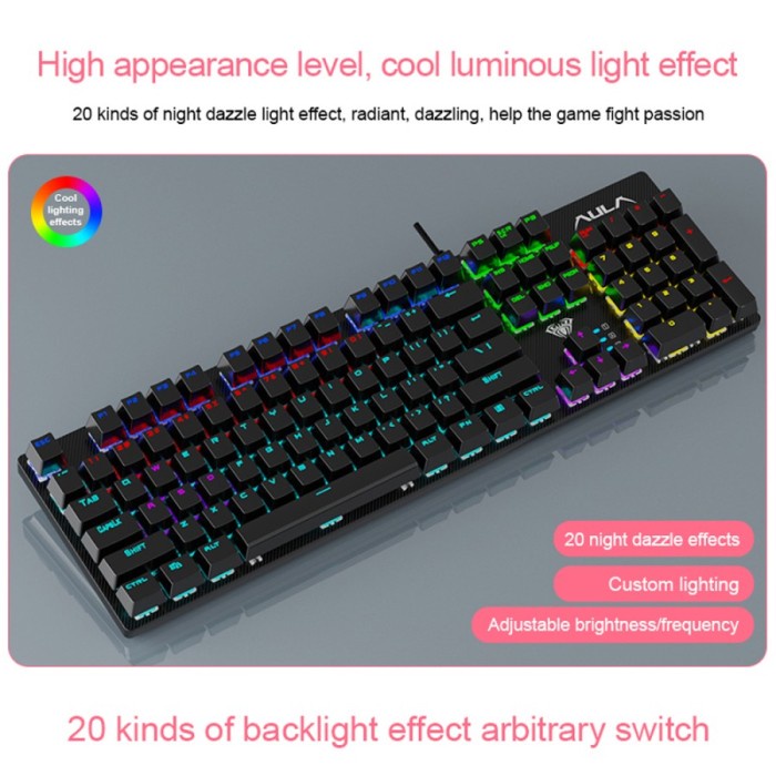 Keyboard Gaming Mechanical Aula S-2022 Macro Keyboard / Aula S 2022