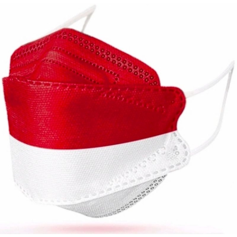 Masker KF94 corak Merah Putih