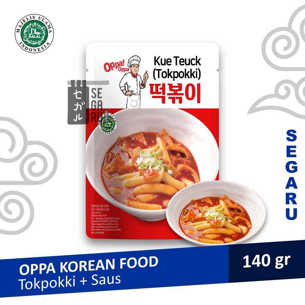 Topokki Tteokbokki Tokpokki Tokpoki OPPA 100g + Saus 50g HALAL