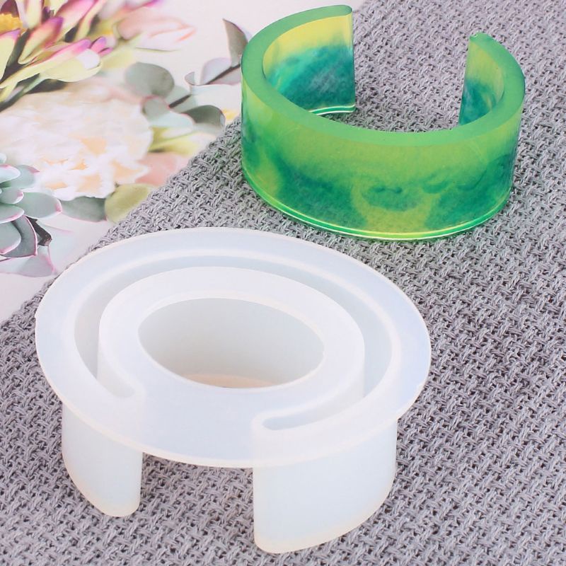 SIY  2Pcs Open Cuff Silicone Mold Jewelry Making Wide Bracelet Bangle jewelry Tools