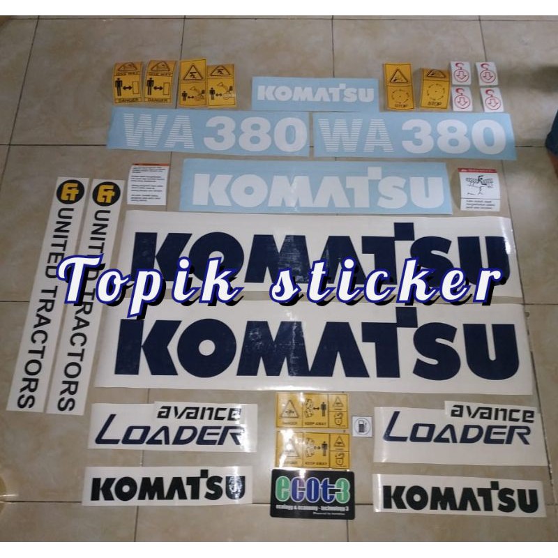 Sticker Whell Loader KOMATSU WA 380, Stiker Alat Berat