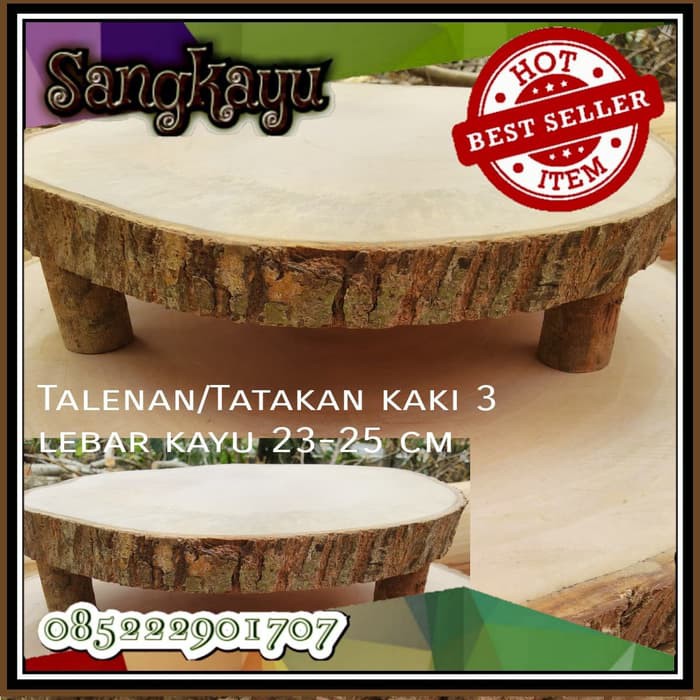 Talenan kayu Tatakan kaki tiga chopping board wedding cake stand