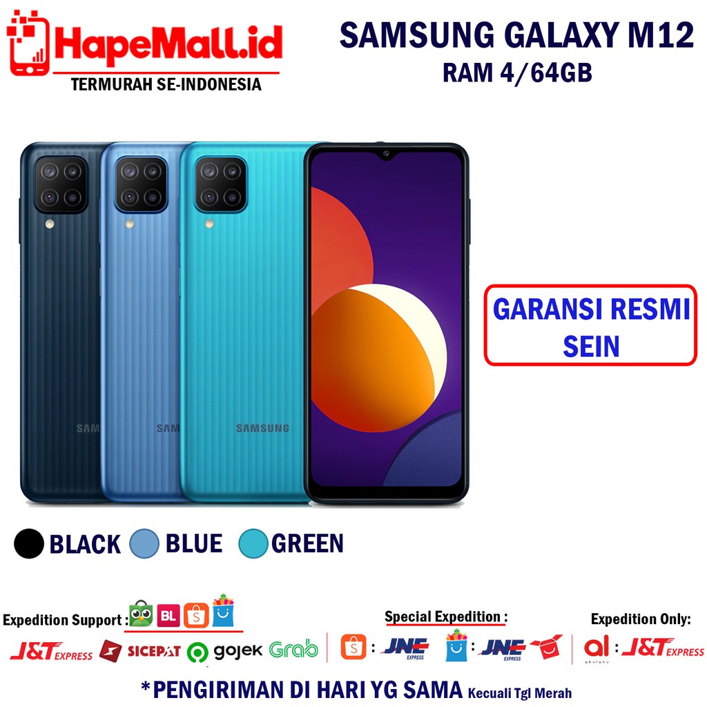 SAMSUNG GALAXY M12 RAM 4/64GB GARANSI RESMI SEIN TERMURAH