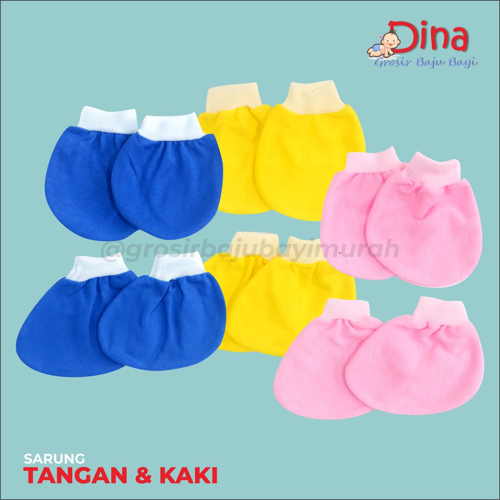 sarung tangan kaki bayi DIOPAO/CINTA POLOS perlengkapan bayi baru lahir