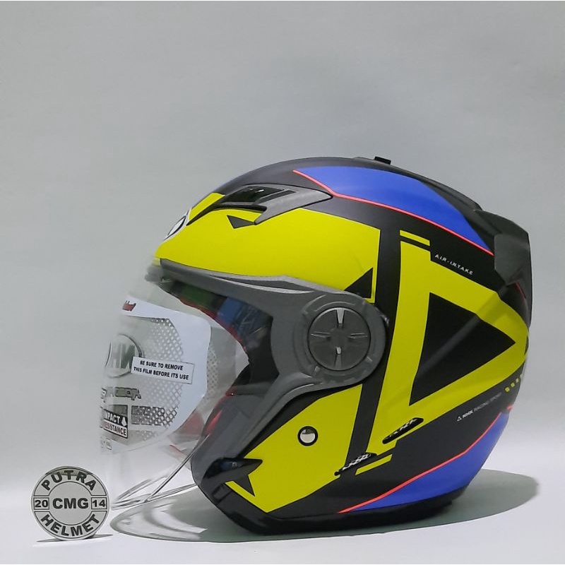 HELM NHK GLADIATOR GRANDE BLACK YELLOW DOF