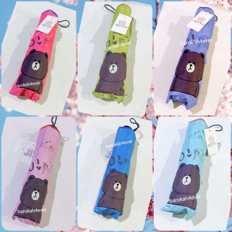 Payung Lipat NAGOYA Motif HELLO PANDA NF-495