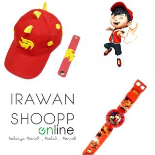 BARU!! PAKET HEMAT TOPI BOBOIBOY & JAM DIGITAL TERMURAH