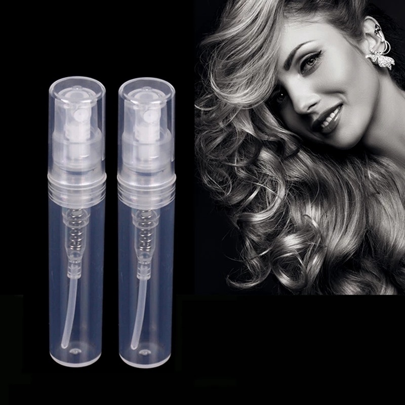 Botol Parfum Semprot Bahan Plastik Bening Ukuran 2 / 3 / 5 / 10ML Untuk Travel