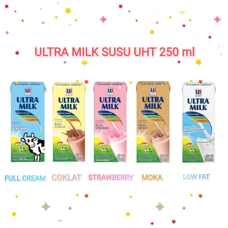 

ULTRA MILK SUSU UHT 250 ml / Karton isi 24 pc