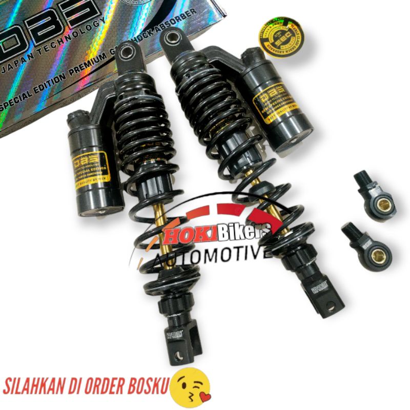 shock DBS Tabung GP Series As Gold 320mm 340 Full Black shockbreaker dbs RX king Verza Megapro dll