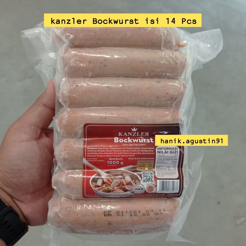 

KANZLER BOCKWURST SOSIS SAPI DAN AYAM 1000Gr / KANZLER SOSIS PREMIUM SAPI DAN AYAM 1KG