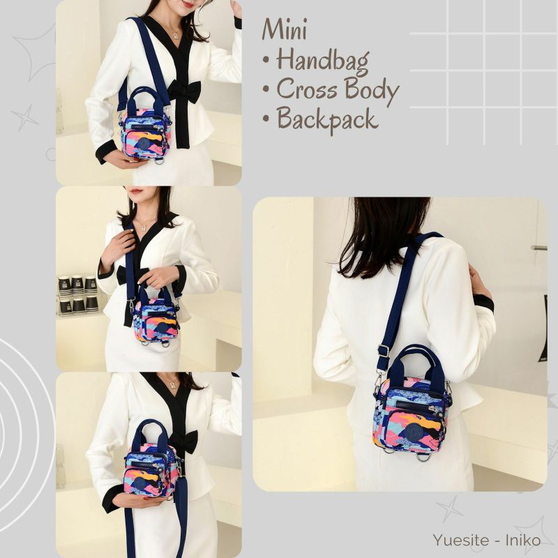 YUESITE INIKO HANDBAG MULTIFUNGSI TENTENG TAS SELEMPANG WANITA RANSEL MINI SMALL IMPORT CYUTEBAGS