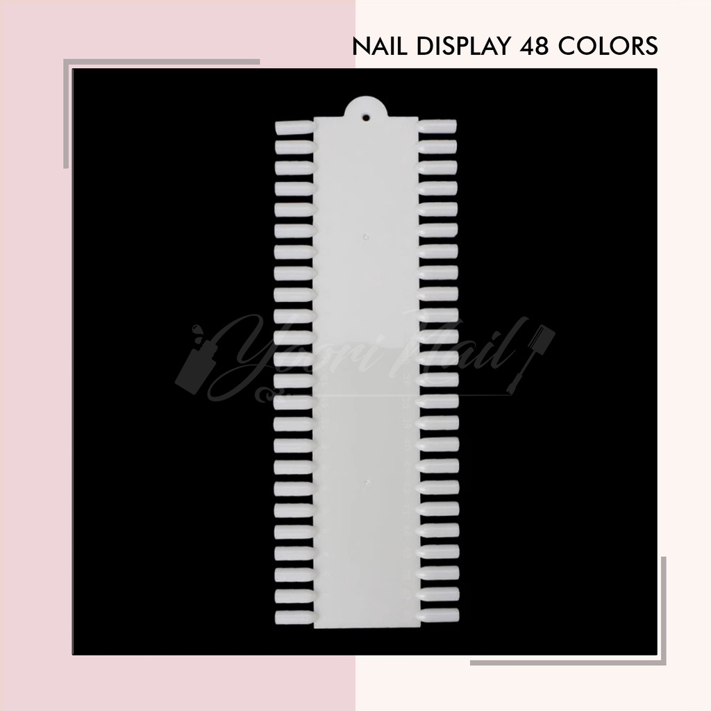 Nail display 48 color papan display warna kutek nail polish color chart 48pcs