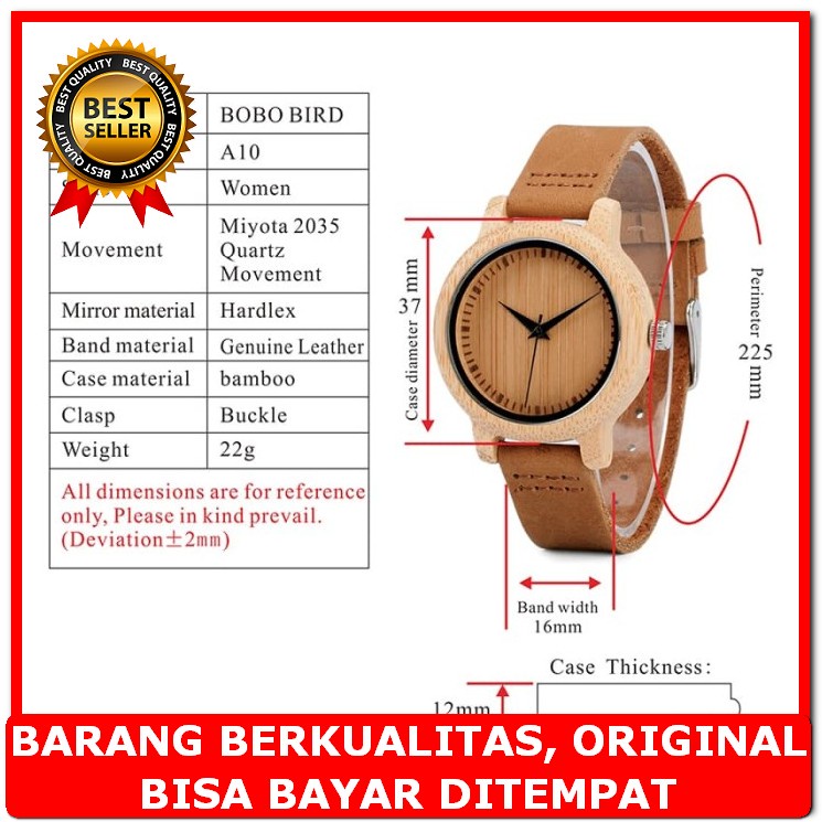 Jam Tangan Wanita Mk Michael Kors 6324 Original Branded Import Mu SA738  / Pria Kayu / Wooden Watch