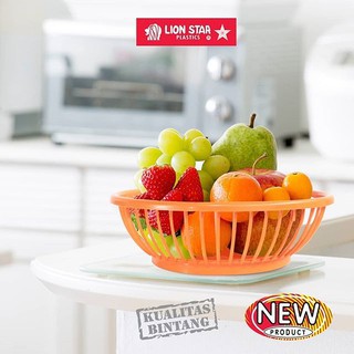 Lion Star Keranjang Serbaguna Bakul Buah Plastik Fruit Basket Wadah BW-38 Diora Round Basket Medium