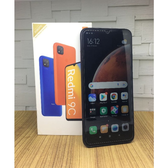Xiaomi Redmi 9C 4/64 GB Gray Fullset Second Bekas Seken