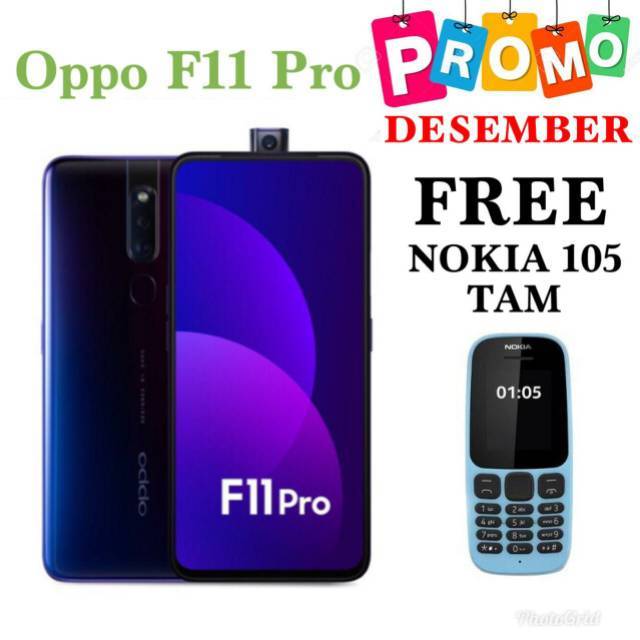 OPPO F11 Pro, Ram 6/64GB, HADIAH HP NOKIA 105 TAM | Shopee