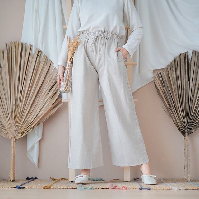 WIDI PANTS KULOT / CELANA BAHAN LINEN / KULOT LINEN MURAH / Kulot Linen