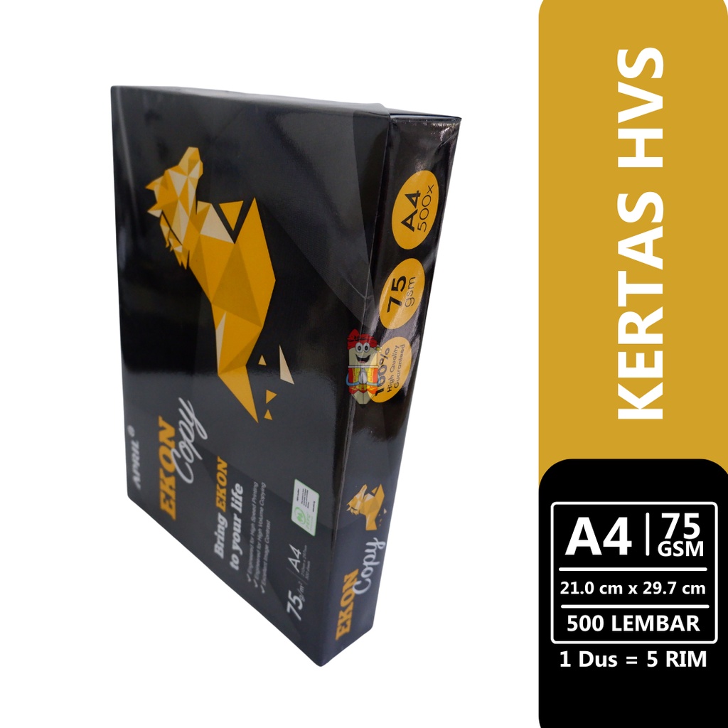 

Kertas HVS Kertas Fotocopy kertas print Ekon Copy A4 75 gsm