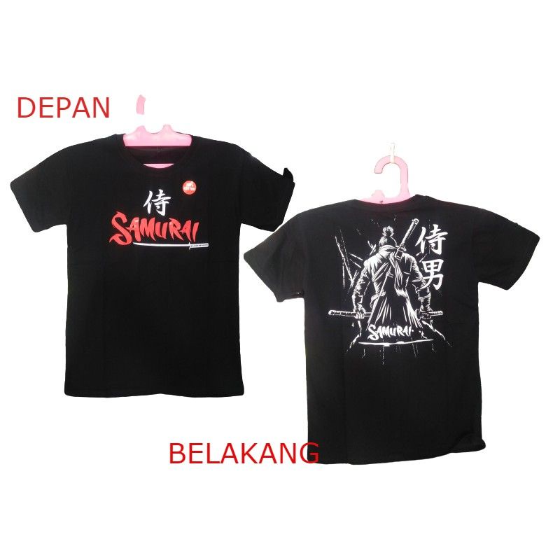 BISA COD kaos Anak jepang samurai ronin hitam Murah