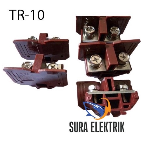 Terminal Block TR-10 10A Model Kasuga Warna Coklat