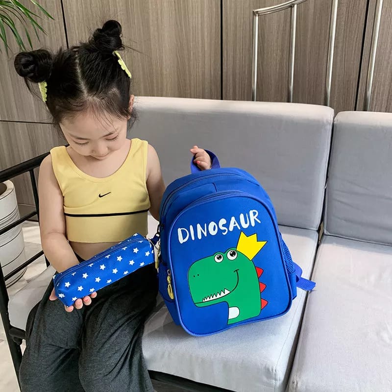 ST99_ Tas Ransel Anak Sekolah Terbaru 2022 - Tas RAnsel Anak Kapasitas Besar - Ransel Motif Dinosaurus