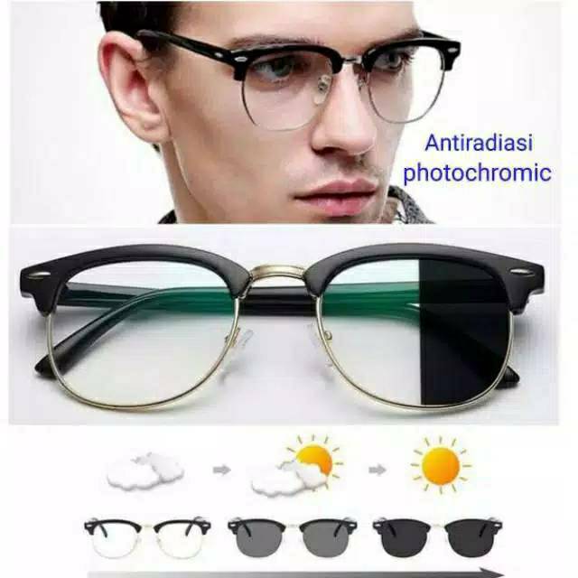 KACAMATA PHOTOCROMIC ANTI UV PRIA WANITA KANTOR