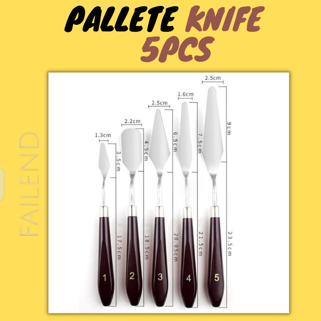 PALETE KNIFE PALLETE SET PALETTE 5 PCS 2 PCS PISAU SPATULA DEKORASI KUE LUKIS UKIR ART PALET CAKE PAINTING PAINT