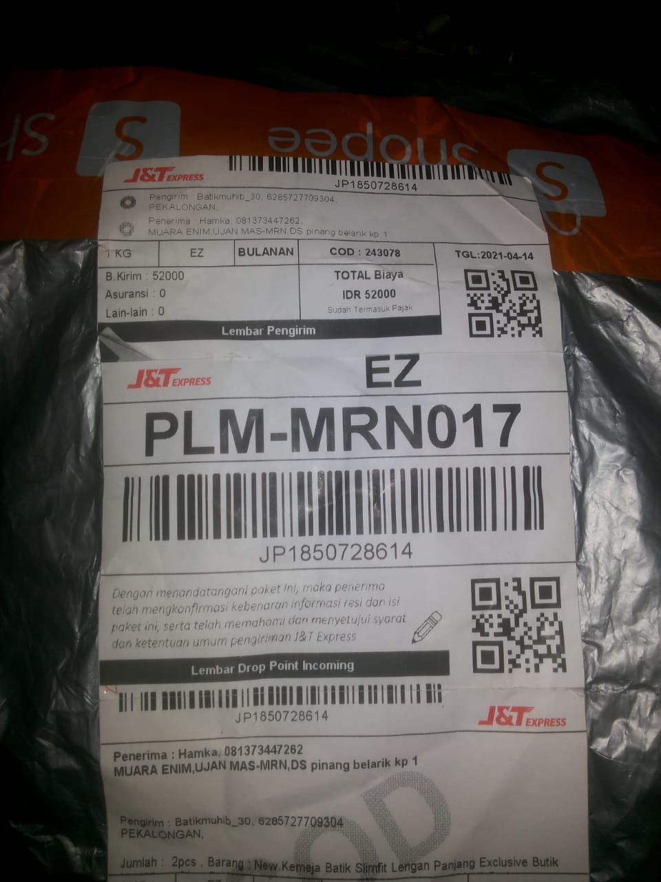 Couple Batik Gamis Wanita Kemeja Lengan Panjang-ori Pekalongan