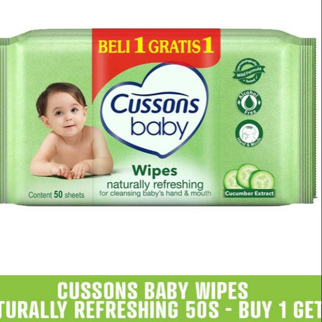 Cusson Baby Wipes ( @50s x 2 )Beli 1 Gratis 1