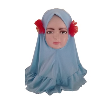 Hijab Bergo Anak Biru