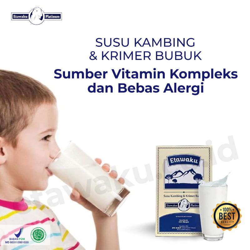 

Promo 2 Box Susu Kambing Etawaku Platinum Tingkatkan Kekebalan Tubuh Anak