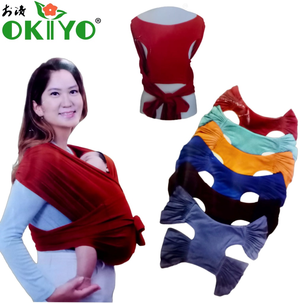 Gendongan Bayi Wrap - Okiyo Geos Baby Wrap -Gendongan Depan Bahan Kaos