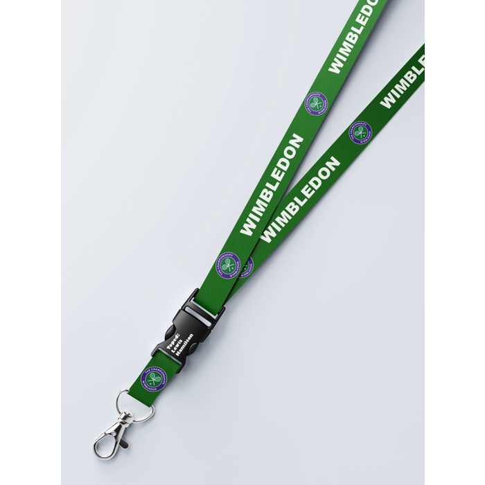 

Lanyard Logo Wimbledon Grand Slam Tennis Bisa Satuan Custom Dua Sisi