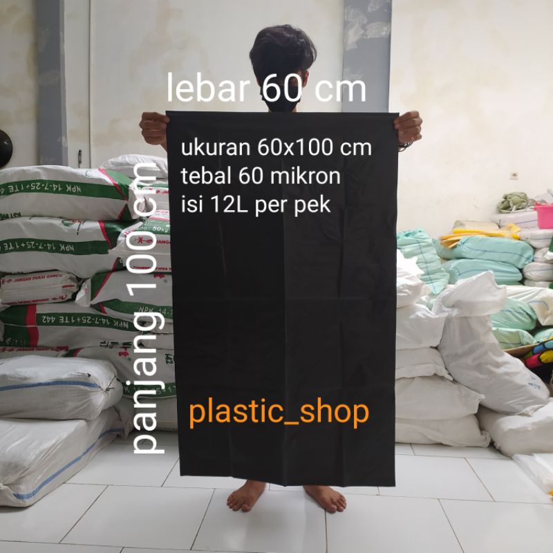 plastik sampah hitam 60x100 cm| kantong plastik hitam