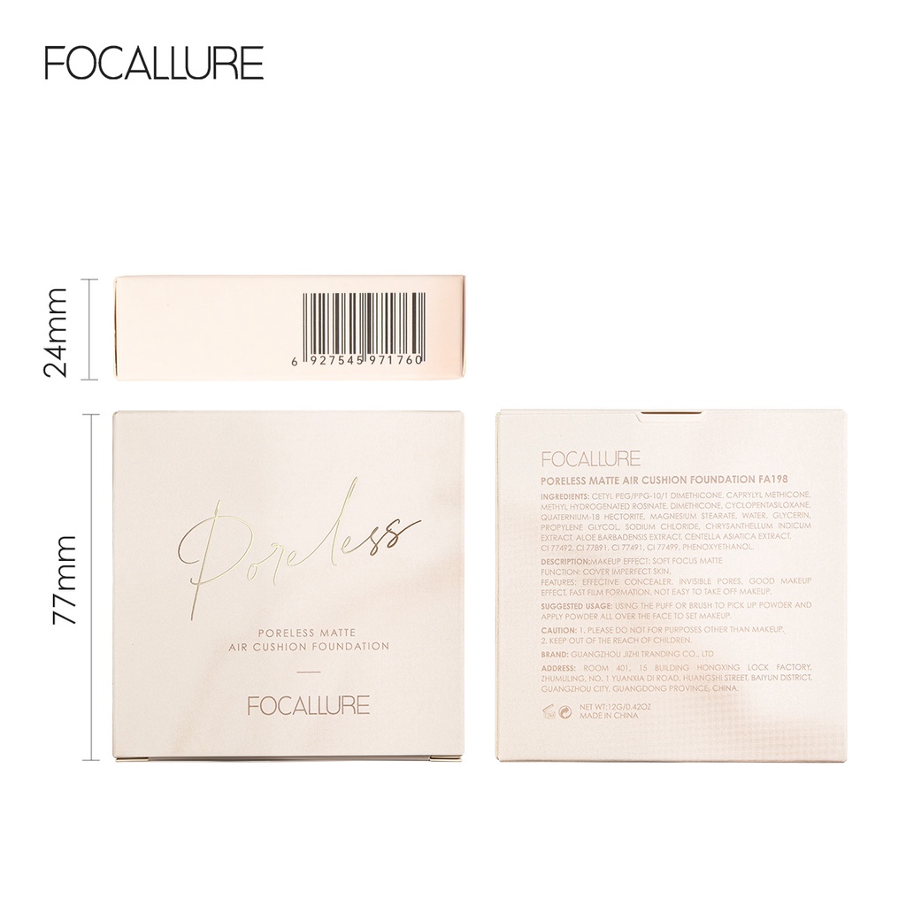 Focallure Cushion Poreless Matte Focallure Poreless Cushion Focallure BB Cushion Focallure Foundation Focallure Cusion Focallure