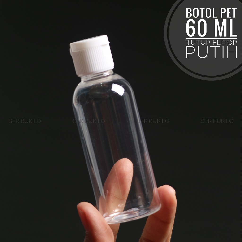 Botol Plastik 60 ml Tutup Fliptop