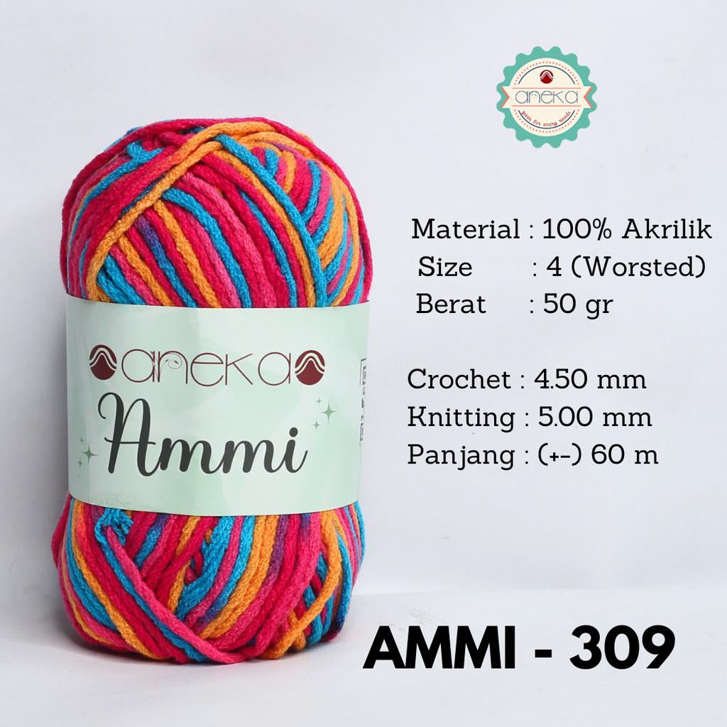 Benang Rajut Ammi / 100% Acrylic / 6 Ply Akrilik - 309