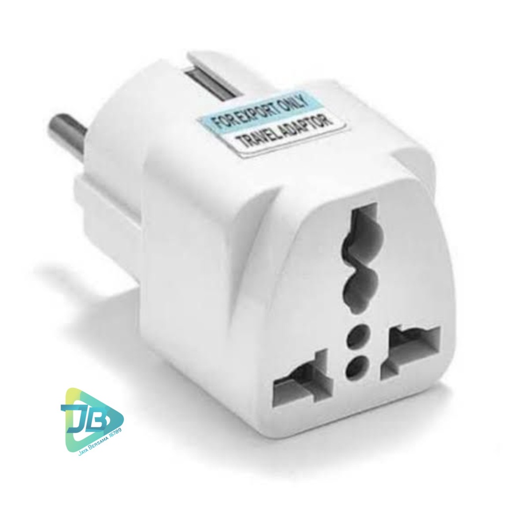 STEKER Adaptor Travel Charger / Sambungan Charger Kaki 3 ke Kaki 2 / EU KR Plug Adapter Converter JB5275