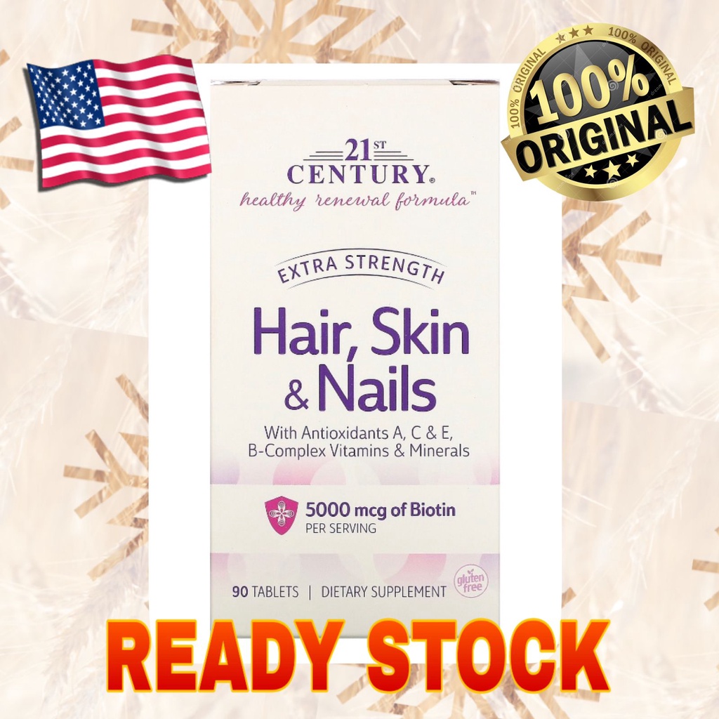 21st Century Extra Strength Hair, Skin & Nails - 90 Tablets