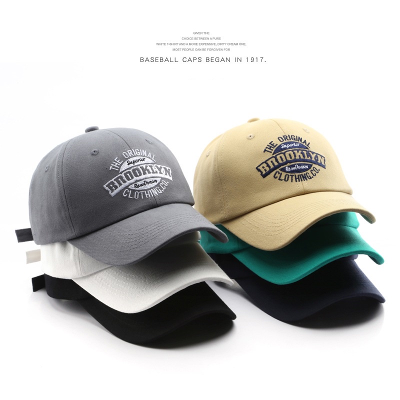 NEXTSTOP-180 Topi Baseball Unisex Soft Material Bordir The Original Brooklyn Baseball