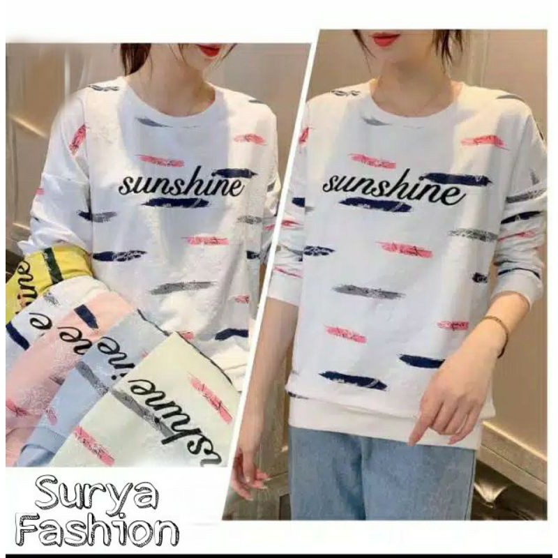 Kaos SunShine Lengan Panjang | Pakaian Wanita Termurah