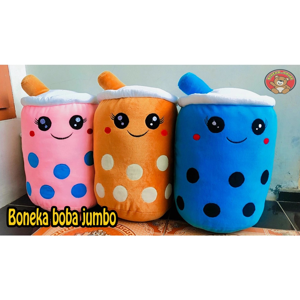 BONEKA BOBA JUMBO BESAR /BONEKA BOBA MILK TEA/ BONEKA MINUMAN BOBA JUMBO MURAH