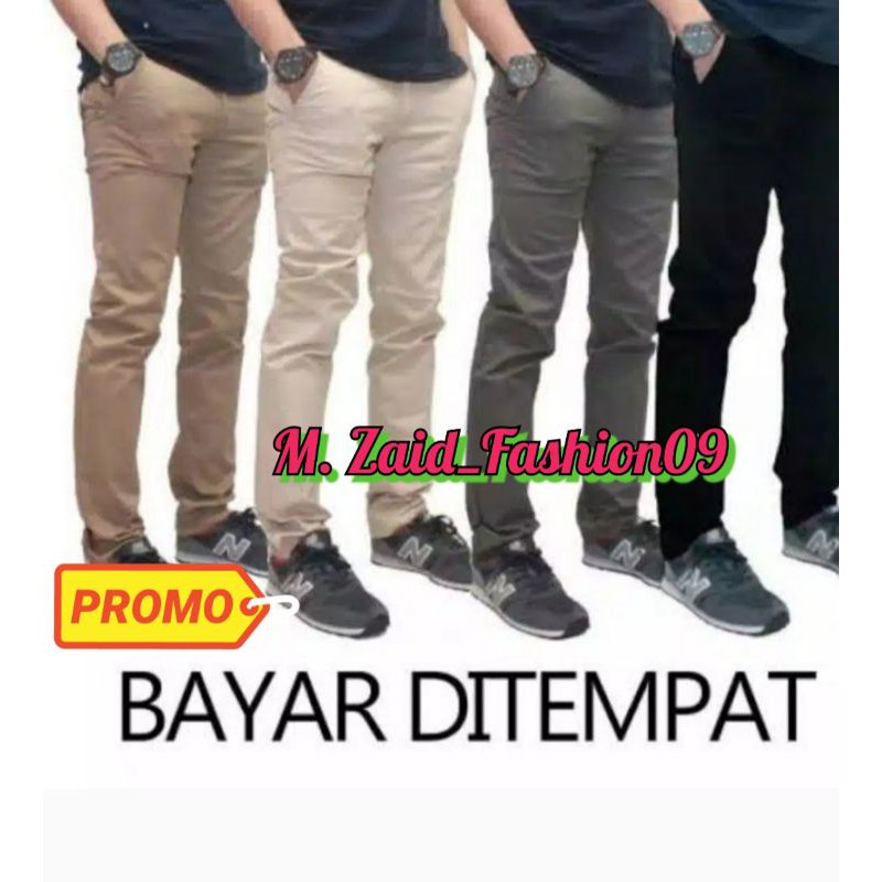 CELANA PANJANG COWOK KATUN CHINOS PREMIUM SKINNY