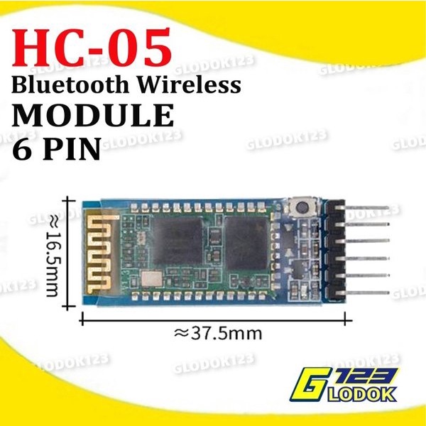 HC-05 HC05 6 Pin Bluetooth Transceiver Modul Wireless Arduino Uno Mega