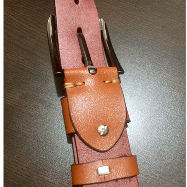 [AHLMN] Ikat pinggang pria desain elegan dengan harga terjangkau model lubang bahan kulit PU #gesper