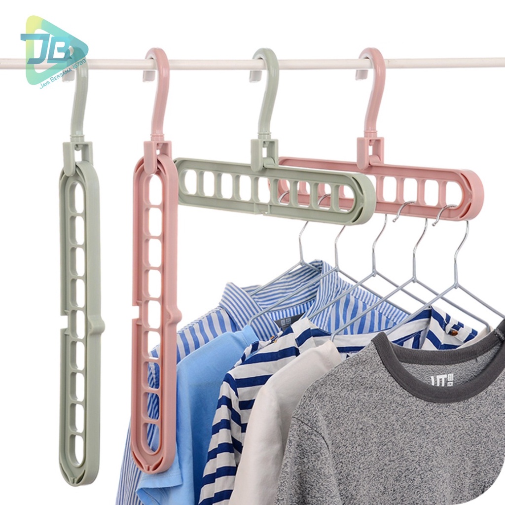 RT33 GANTUNGAN LEMARI BAJU PAKAIAN MAGIC HANGER INSTANT 9 IN 1 JEMURAN LAUNDRY ANTI KARAT MULTIFUNGSI SERBAGUNA JB5273