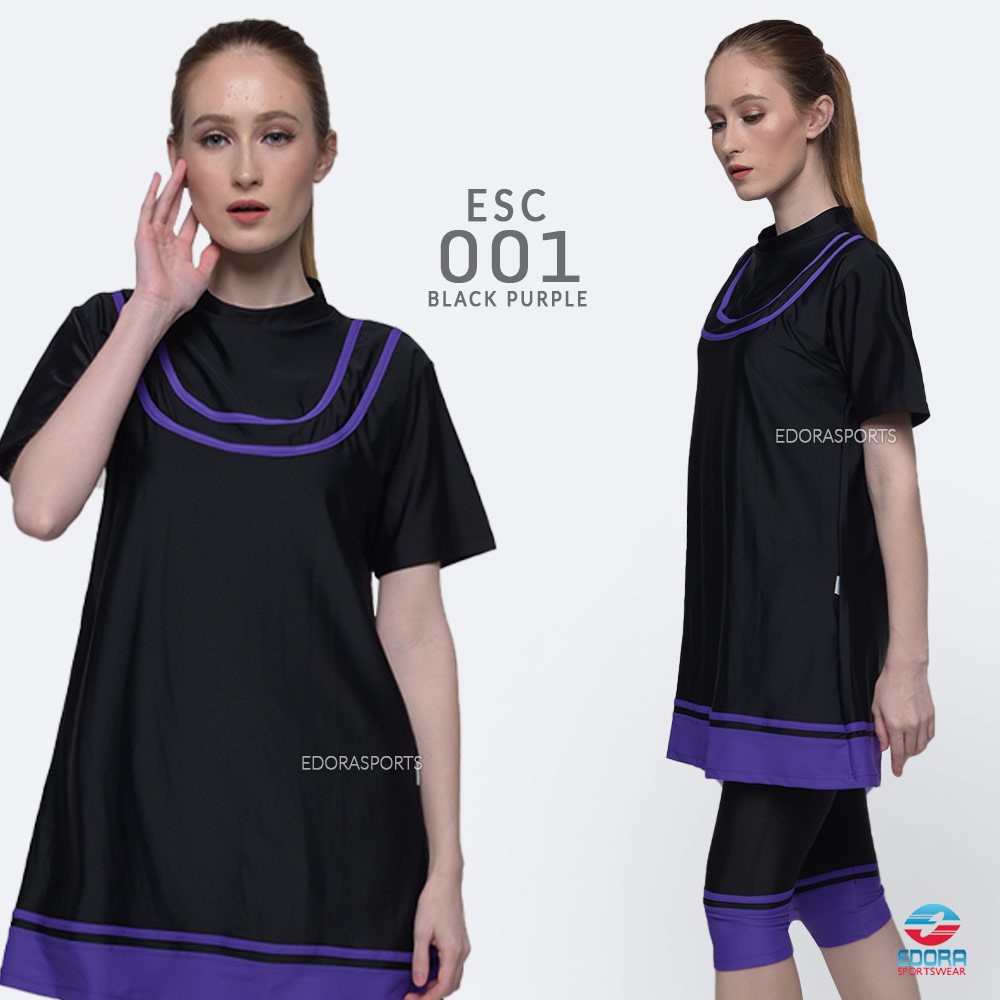 Baju Renang Wanita Semi Cover ESC Model SLIM FIT EDORA